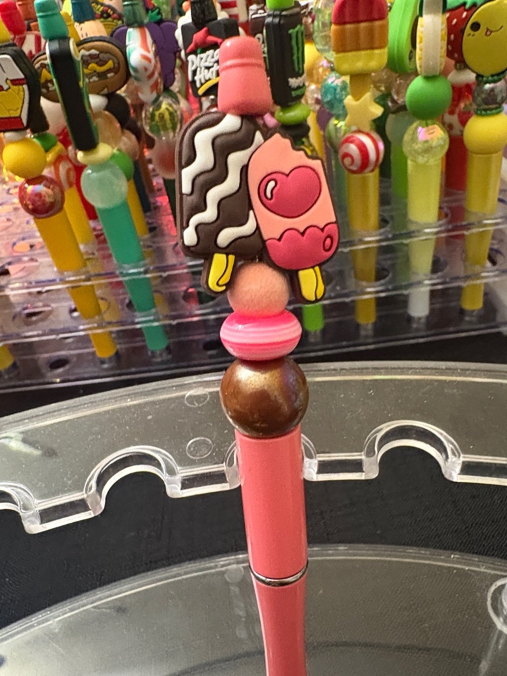 Pink Ice Cream Popsicle Pen - Cute Novelty School Supply